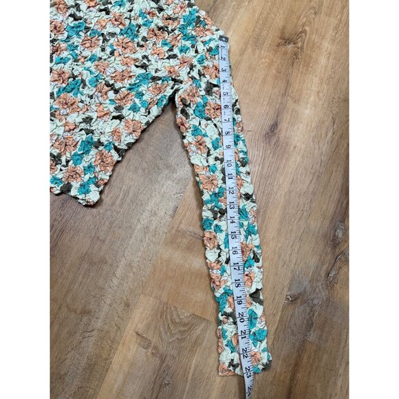 Anthropologie Dolan Top Small Pebble Smocked Left Coast Floral Turtleneck XXS - Picture 8 of 9